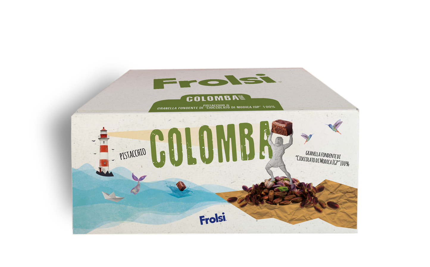 Colomba al Pistacchio e granella fondente di "Cioccolato di Modica IGP" 100%