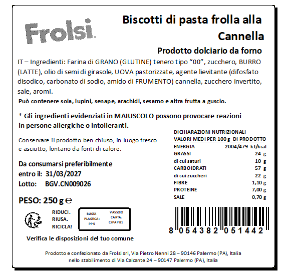 Biscotti di pasta frolla alla Cannella