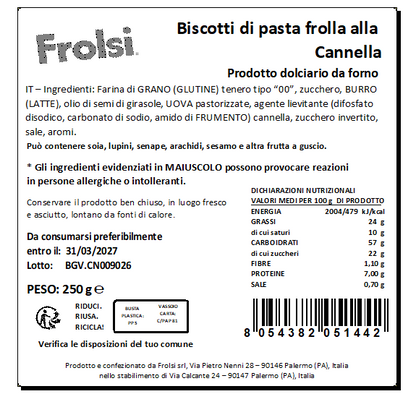 Biscotti di pasta frolla alla Cannella