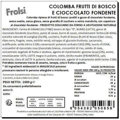 Colomba Frutti di bosco e Cioccolato Fondente