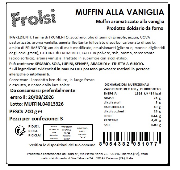 MUFFIN ALLA VANIGLIA